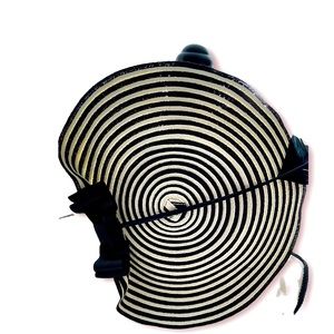 12 inch vintage style hat 
Attaches to hair with an inside comb